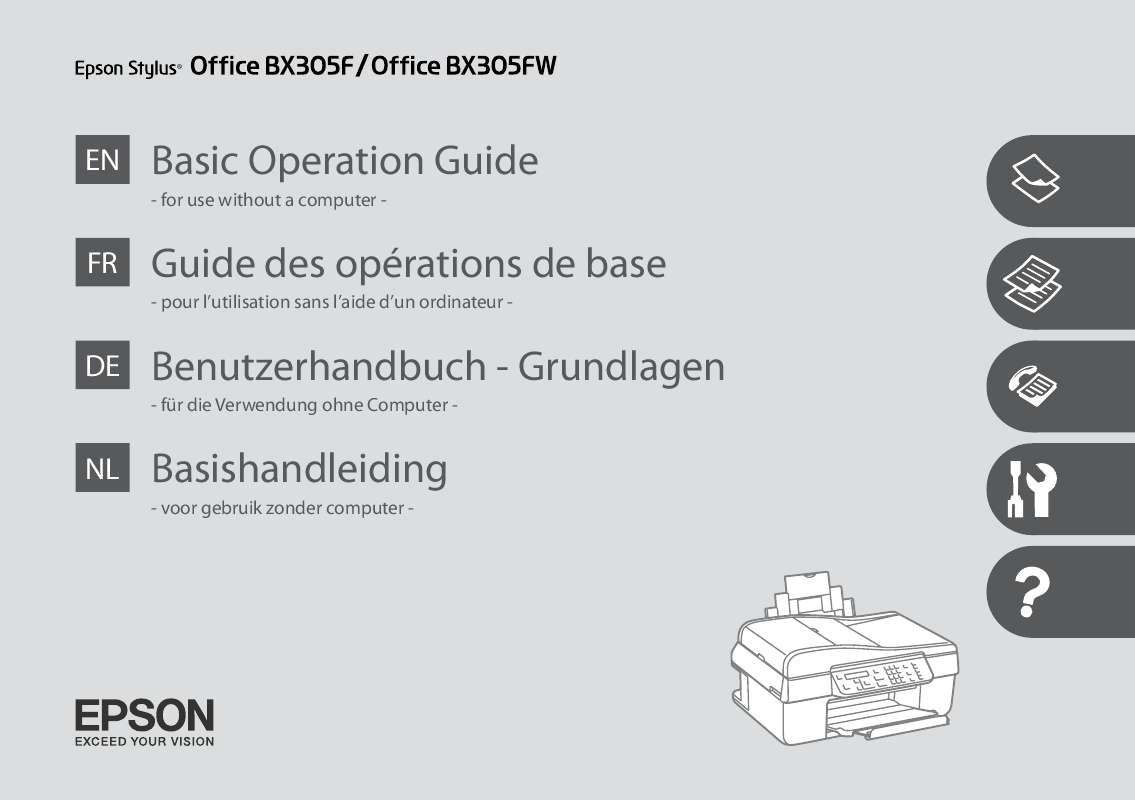 Guide utilisation EPSON BX305FW  de la marque EPSON