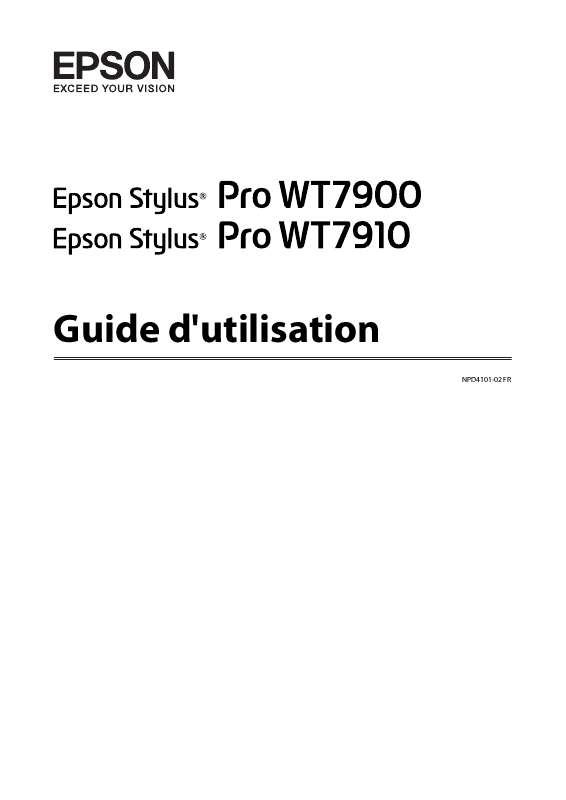 Guide utilisation EPSON STYLUS PRO 7900WT  de la marque EPSON
