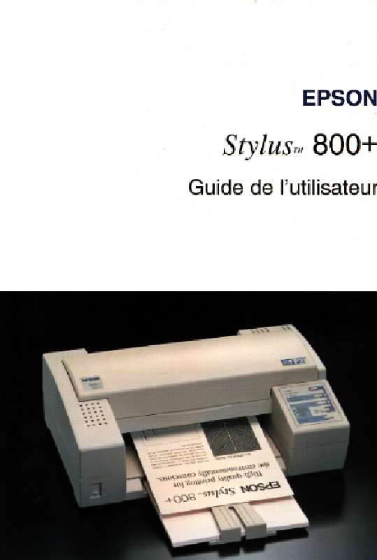 Guide utilisation EPSON STYLUS 800  de la marque EPSON