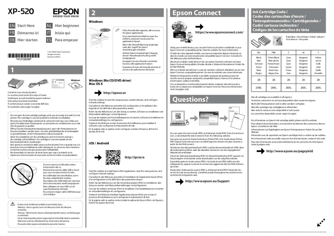 Guide utilisation EPSON EXPRESSION PREMIUM XP-520  de la marque EPSON