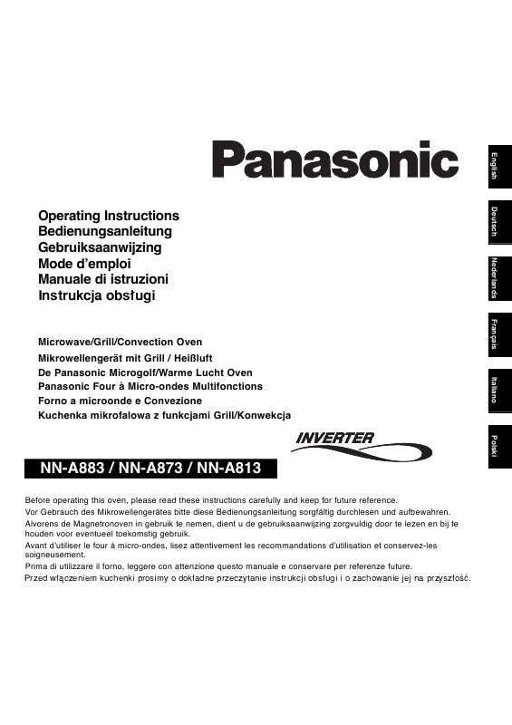 Guide utilisation PANASONIC NN-A873 de la marque PANASONIC