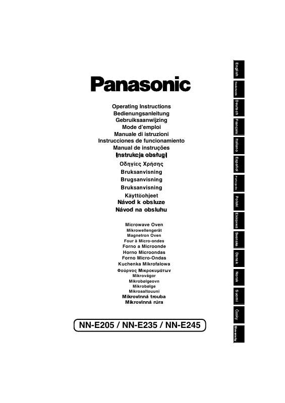 Guide utilisation PANASONIC NN-E205WBEPG de la marque PANASONIC