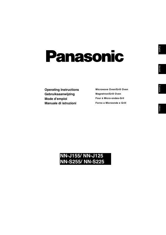 Guide utilisation PANASONIC NN-J125MBWPG de la marque PANASONIC