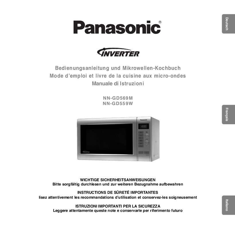 Guide utilisation PANASONIC NN-GD559WWPG de la marque PANASONIC