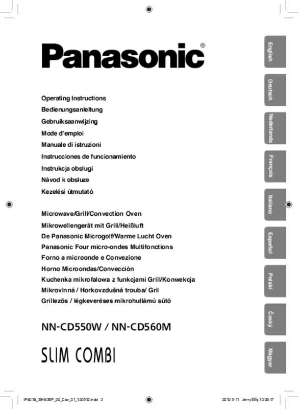 Guide utilisation PANASONIC NN-CD550W de la marque PANASONIC