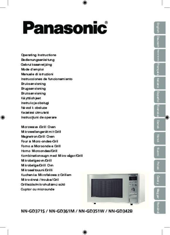 Guide utilisation PANASONIC NN-GD342B de la marque PANASONIC