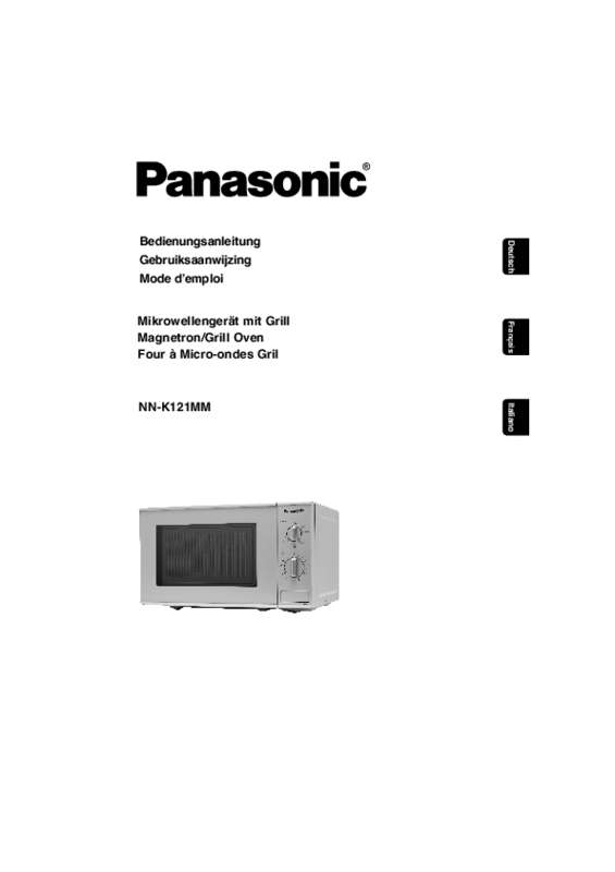 Guide utilisation PANASONIC NN-K121MMWPG de la marque PANASONIC