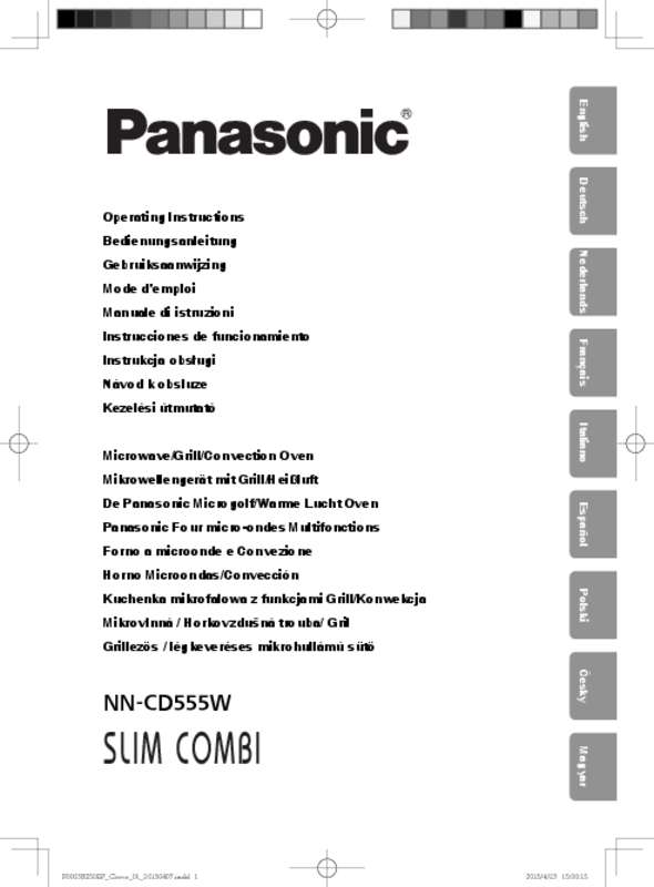 Guide utilisation PANASONIC NNCD555W de la marque PANASONIC