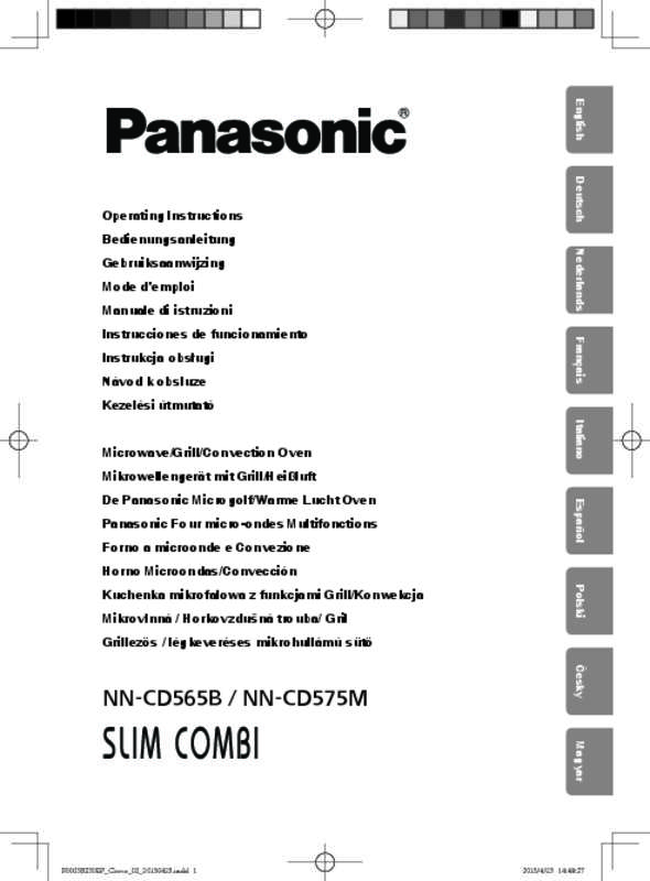 Guide utilisation PANASONIC NNCD565B de la marque PANASONIC