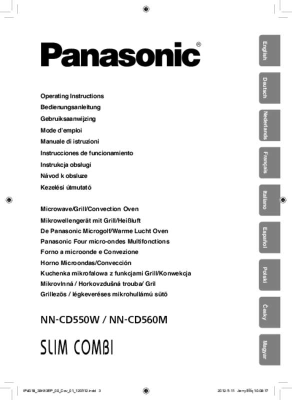 Guide utilisation PANASONIC NN-CD560MEPG de la marque PANASONIC