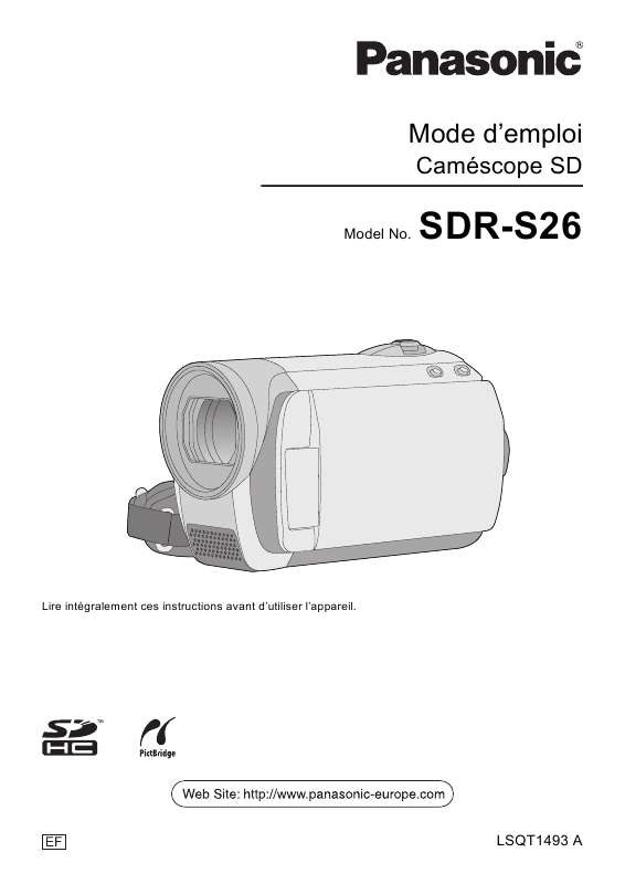 Guide utilisation PANASONIC SD-RS26 de la marque PANASONIC
