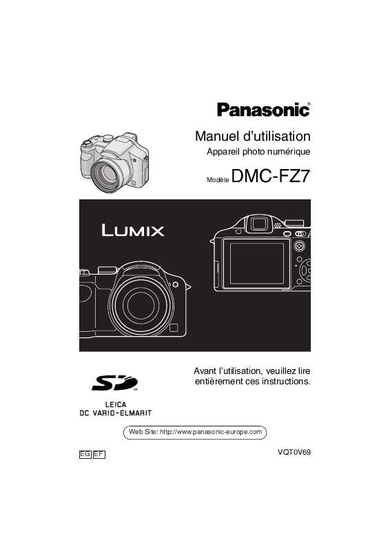 Guide utilisation PANASONIC LUMIX DMC-FZ7  de la marque PANASONIC