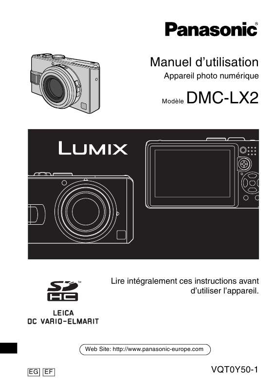 Guide utilisation PANASONIC LUMIX DMC-LX2  de la marque PANASONIC