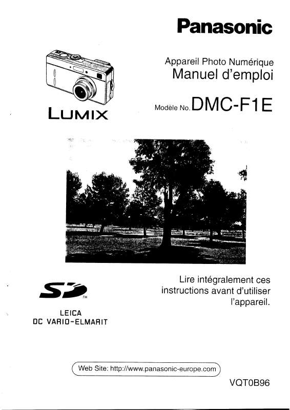 Guide utilisation PANASONIC LUMIX DMC-F1  de la marque PANASONIC