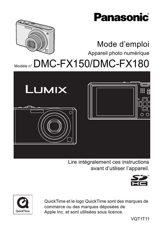 Guide utilisation PANASONIC LUMIX DMC-FX180  de la marque PANASONIC