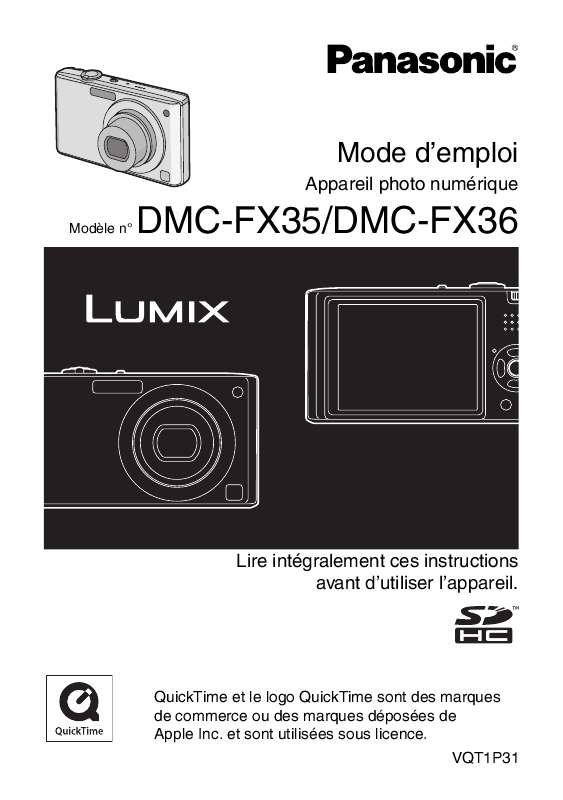 Guide utilisation PANASONIC LUMIX DMC-FX36  de la marque PANASONIC