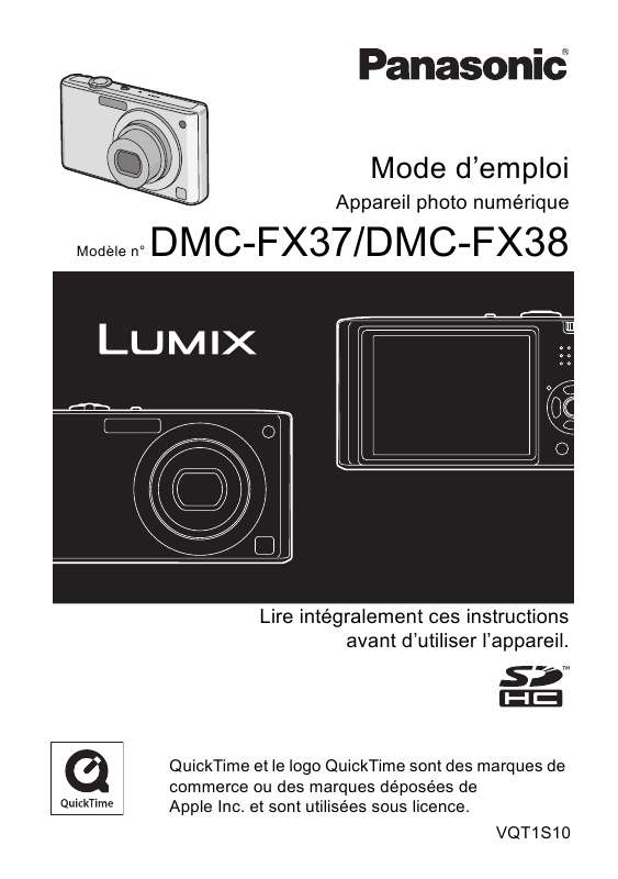 Guide utilisation PANASONIC LUMIX DMC-FX38  de la marque PANASONIC
