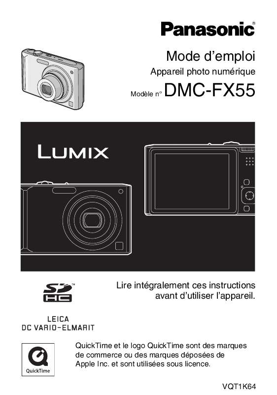 Guide utilisation PANASONIC LUMIX DMC-FX55  de la marque PANASONIC