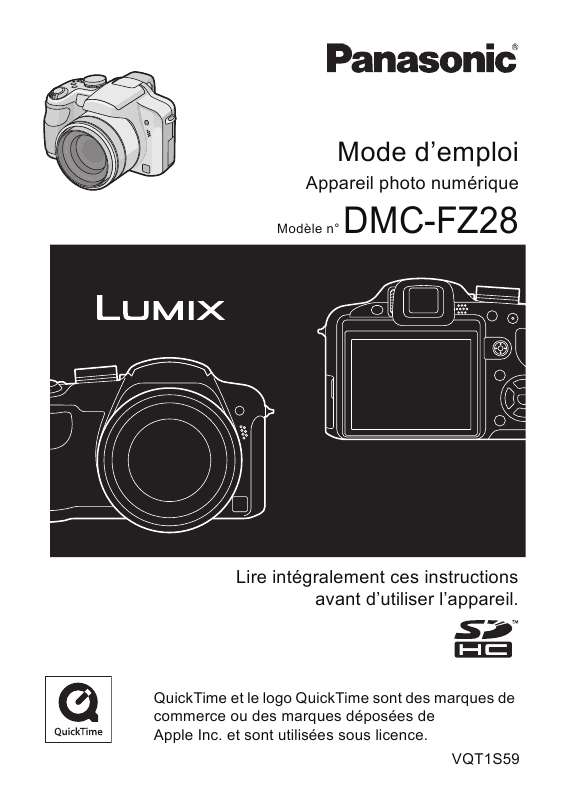 Guide utilisation PANASONIC LUMIX DMC-FZ28  de la marque PANASONIC