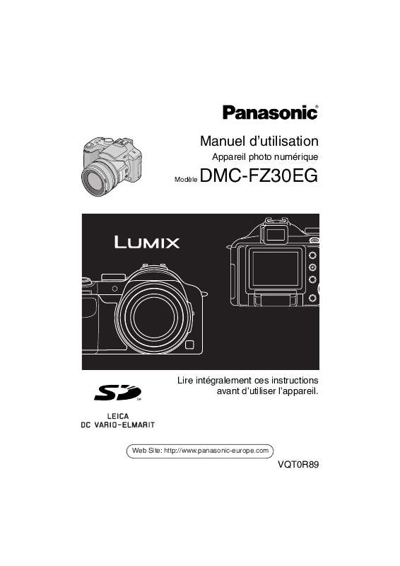 Guide utilisation PANASONIC LUMIX DMC-FZ30EG  de la marque PANASONIC