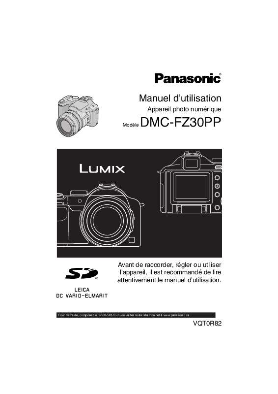 Guide utilisation PANASONIC LUMIX DMC-FZ30PP  de la marque PANASONIC