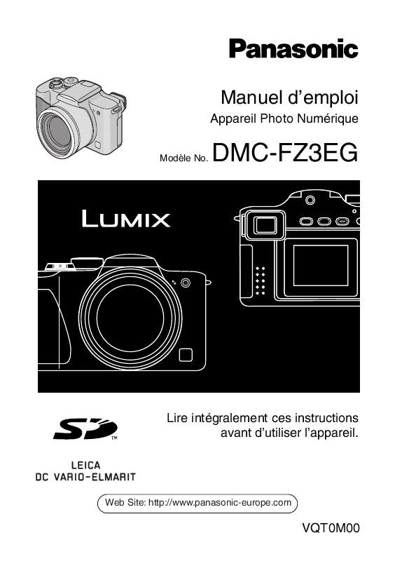Guide utilisation PANASONIC LUMIX DMC-FZ3EG  de la marque PANASONIC