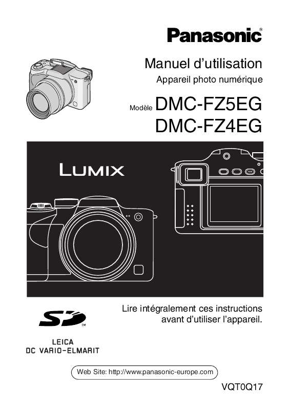 Guide utilisation PANASONIC LUMIX DMC-FZ4EG  de la marque PANASONIC