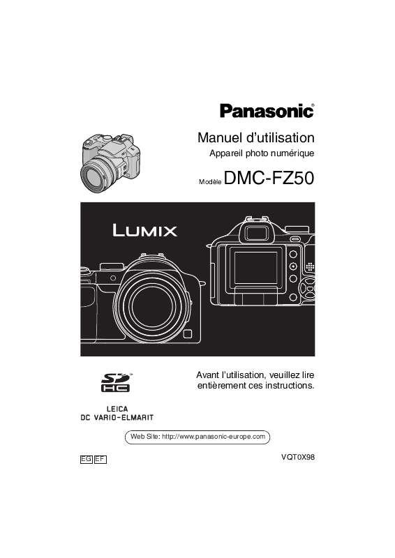 Guide utilisation PANASONIC LUMIX DMC-FZ50  de la marque PANASONIC