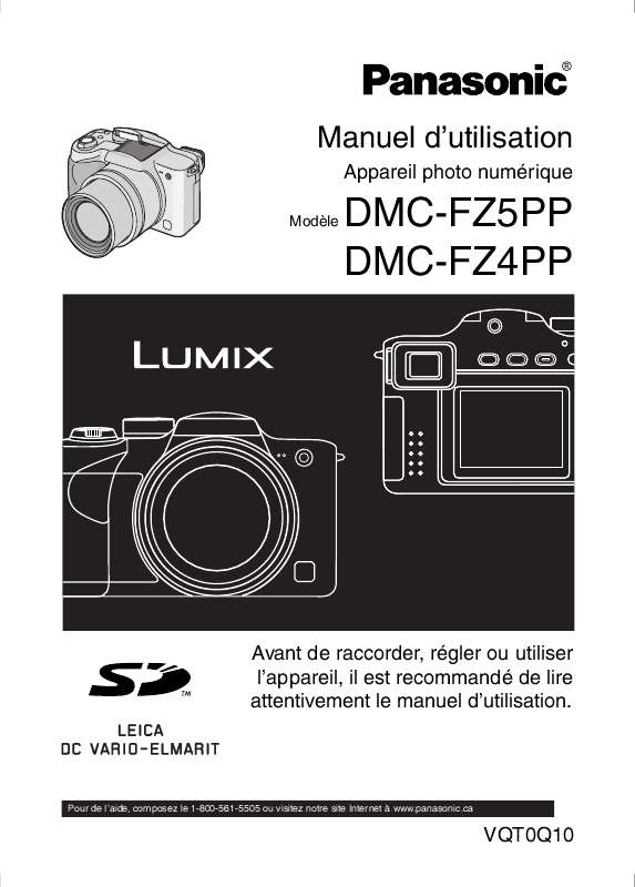 Guide utilisation PANASONIC LUMIX DMC-FZ5PP  de la marque PANASONIC