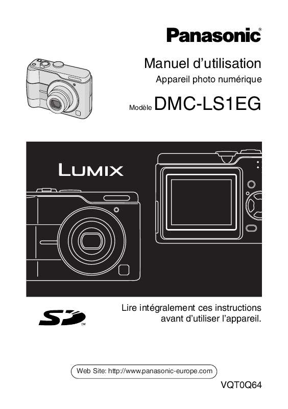 Guide utilisation PANASONIC LUMIX DMC-LS1EG  de la marque PANASONIC