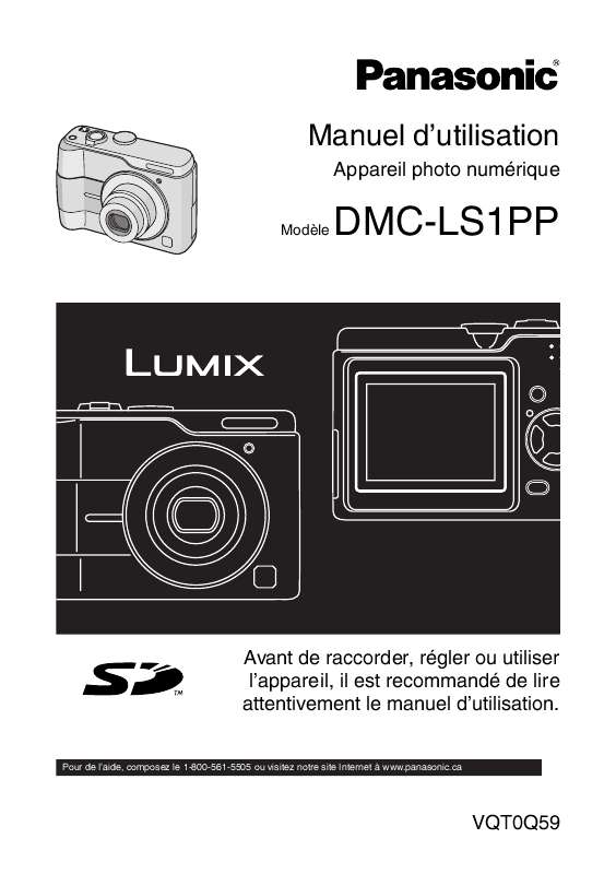 Guide utilisation PANASONIC LUMIX DMC-LS1PP  de la marque PANASONIC