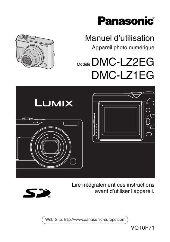 Guide utilisation PANASONIC LUMIX DMC-LZ1EG  de la marque PANASONIC