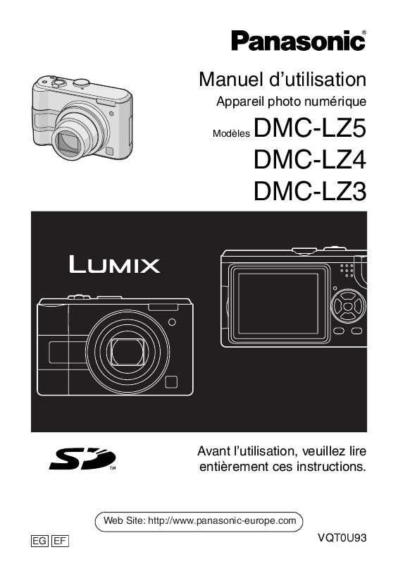Guide utilisation PANASONIC LUMIX DMC-LZ5  de la marque PANASONIC