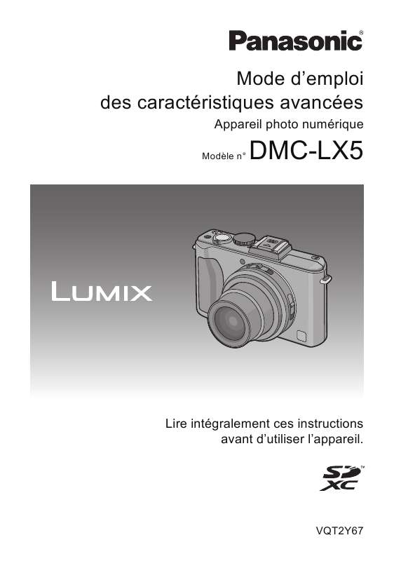 Guide utilisation PANASONIC DMC-LX5  de la marque PANASONIC