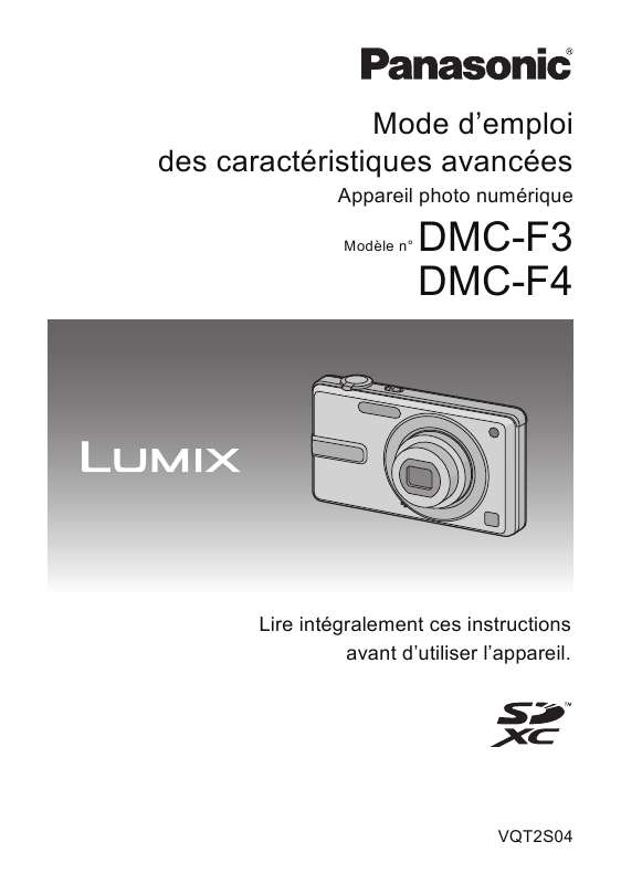 Guide utilisation PANASONIC LUMIX DMC-F4  de la marque PANASONIC