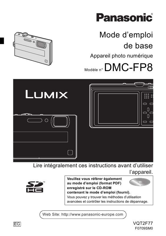 Guide utilisation PANASONIC LUMIX DMC-FP8  de la marque PANASONIC