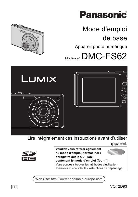 Guide utilisation PANASONIC LUMIX DMC-FS12  de la marque PANASONIC