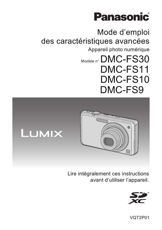 Guide utilisation PANASONIC LUMIX DMC-FS9  de la marque PANASONIC