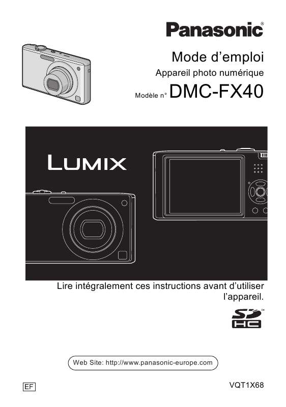 Guide utilisation PANASONIC LUMIX DMC-FX40  de la marque PANASONIC