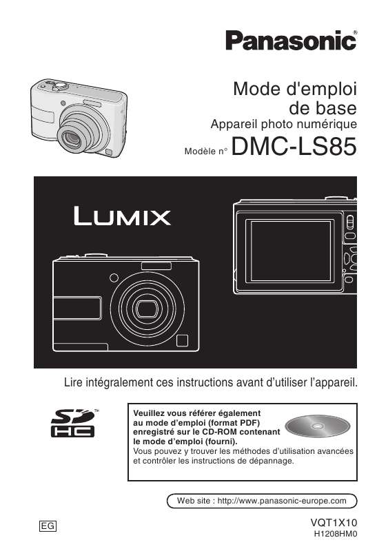 Guide utilisation PANASONIC LUMIX DMC-LS85  de la marque PANASONIC