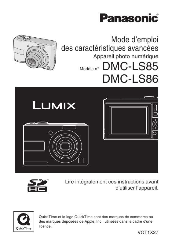 Guide utilisation PANASONIC LUMIX DMC-LS86  de la marque PANASONIC