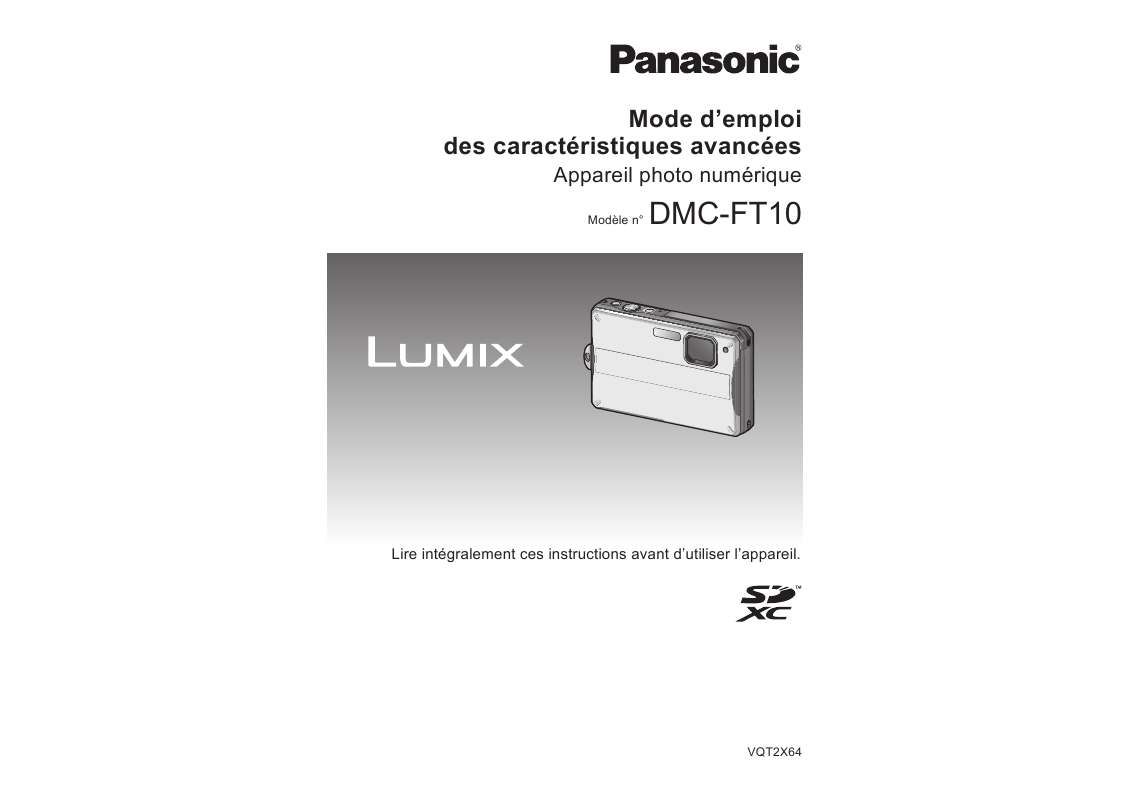 Guide utilisation PANASONIC DMC-FT10  de la marque PANASONIC