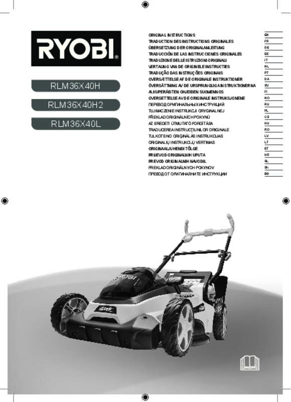 Guide utilisation RYOBI RLM36X40H  de la marque RYOBI
