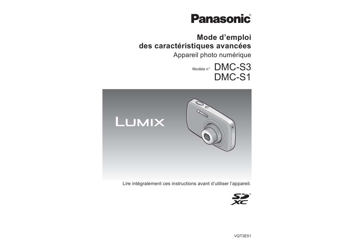 Guide utilisation PANASONIC DMC-S1  de la marque PANASONIC