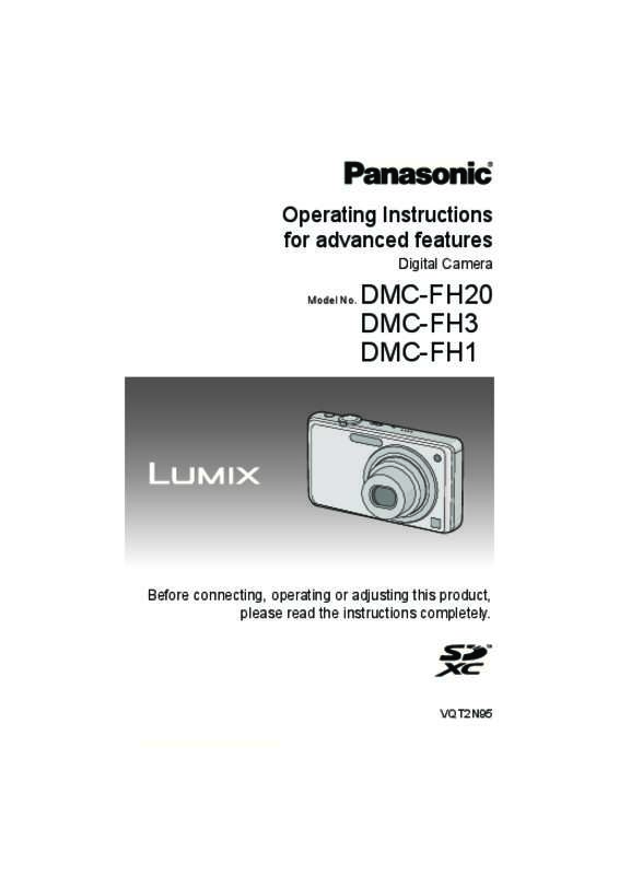 Guide utilisation PANASONIC DMC-FH1  de la marque PANASONIC