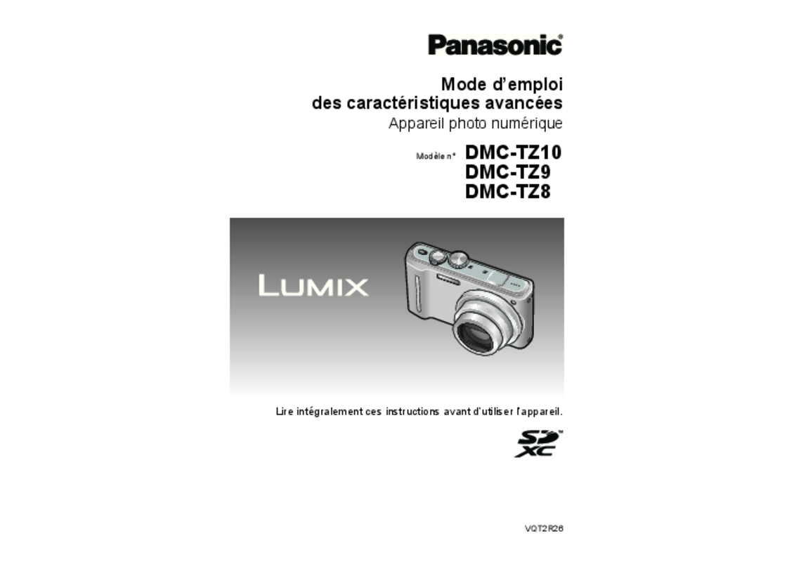 Guide utilisation PANASONIC LUMIX DMC TZ8-TZ10  de la marque PANASONIC