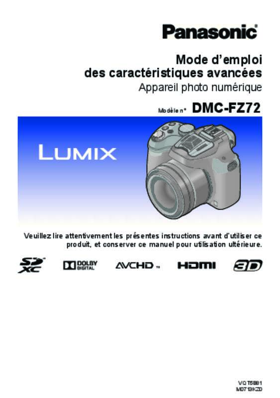 Guide utilisation PANASONIC LUMIX DMC-FZ72  de la marque PANASONIC