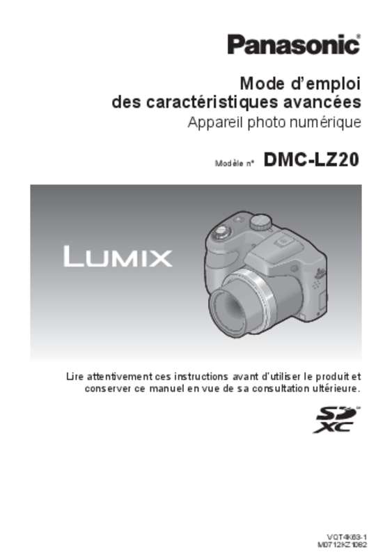 Guide utilisation PANASONIC LUMIX DMC-LZ30  de la marque PANASONIC