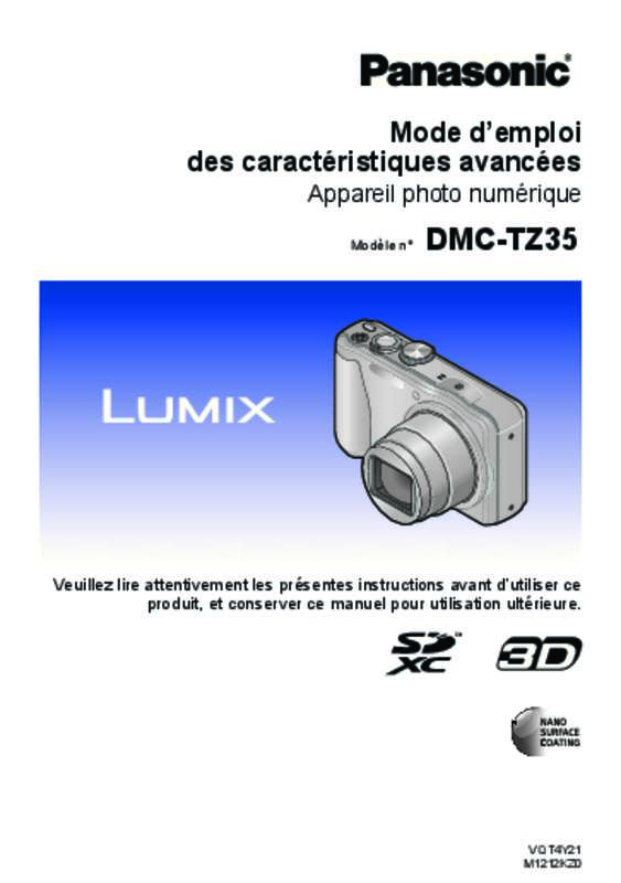 Guide utilisation PANASONIC LUMIX DMC-TZ25  de la marque PANASONIC