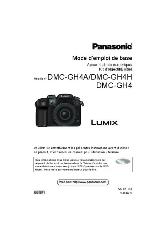 Guide utilisation PANASONIC DMC-GH4AEG  de la marque PANASONIC